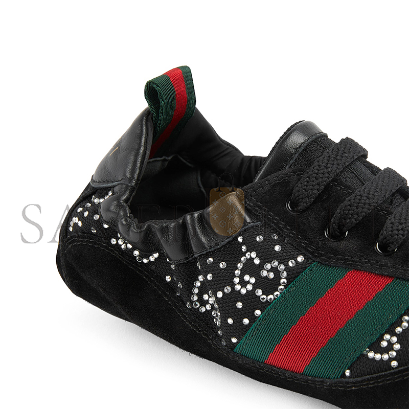 GUCCI WOMEN'S SHIFT GG CRYSTAL TRAINERS 859221